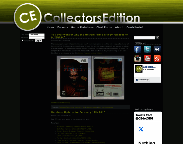 Collectorsedition.org thumbnail