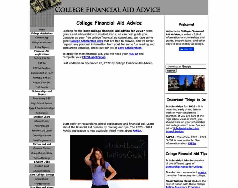 College-financial-aid-advice.com thumbnail