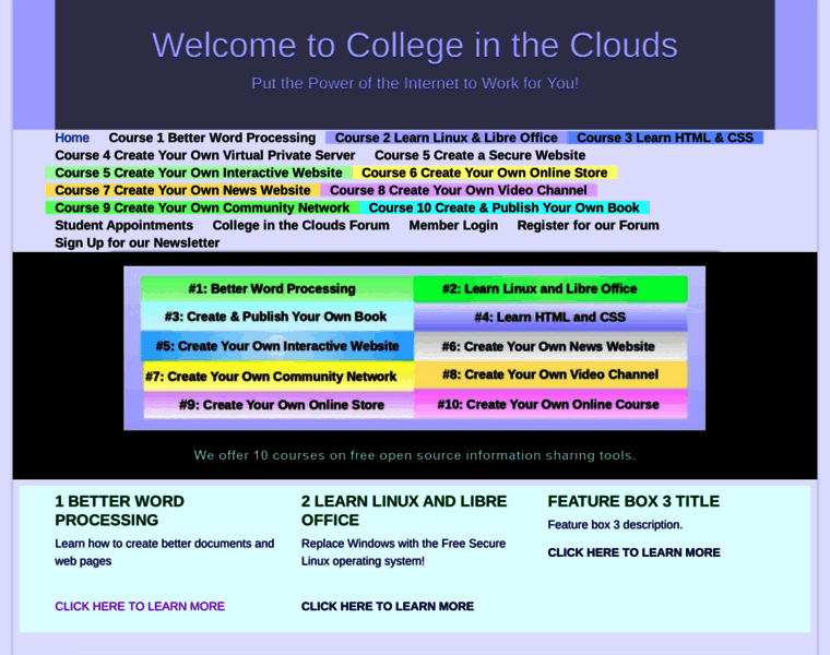Collegeintheclouds.org thumbnail