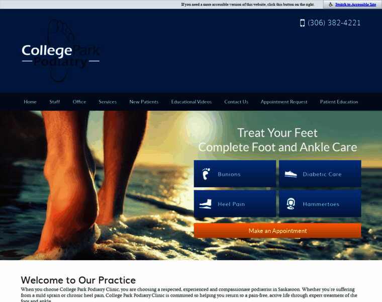 Collegeparkpodiatry.com thumbnail