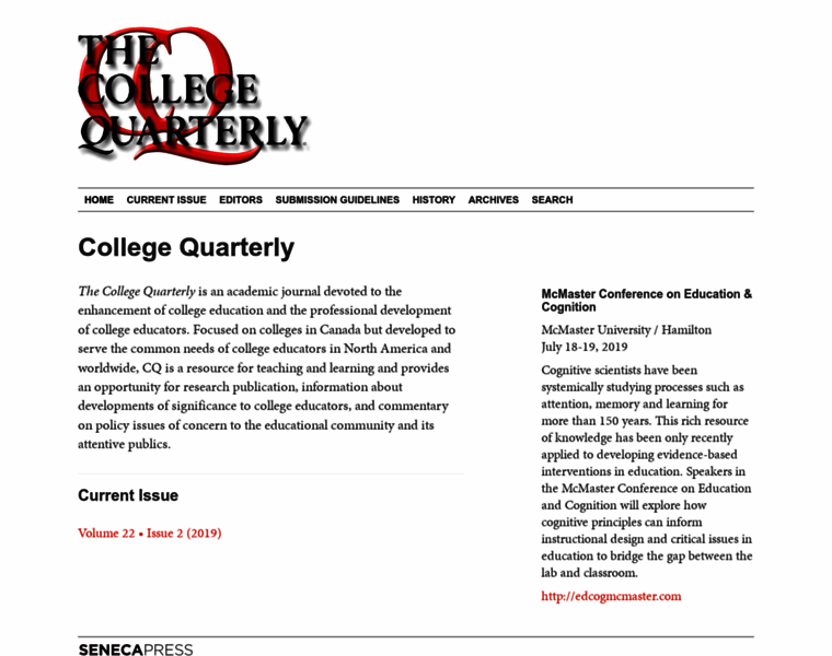 Collegequarterly.ca thumbnail