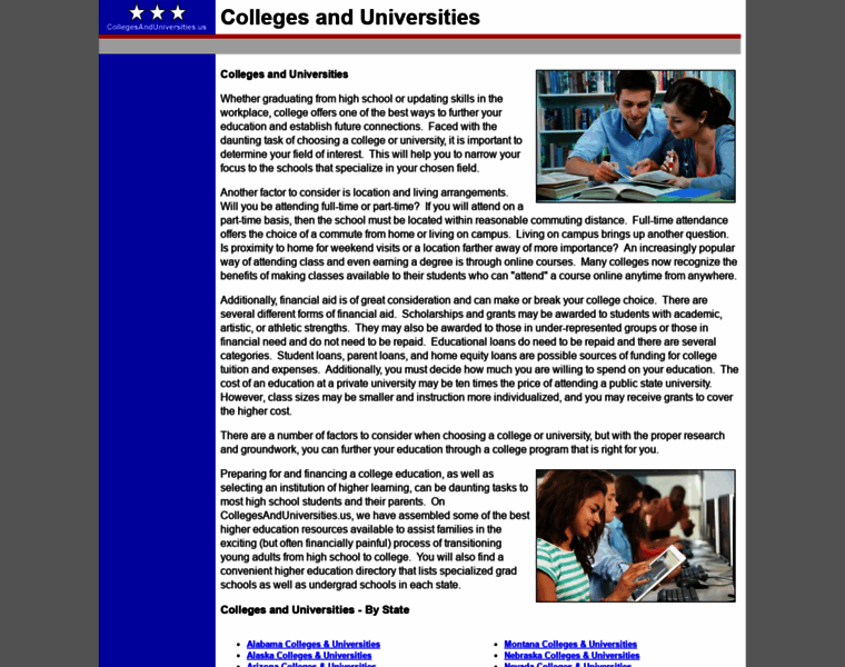 Collegesanduniversities.us thumbnail