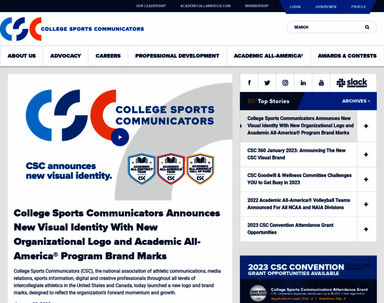 Collegesportscommunicators.com thumbnail
