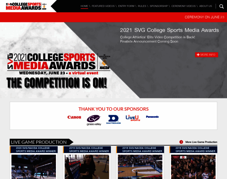 Collegesportsmediaawards.com thumbnail