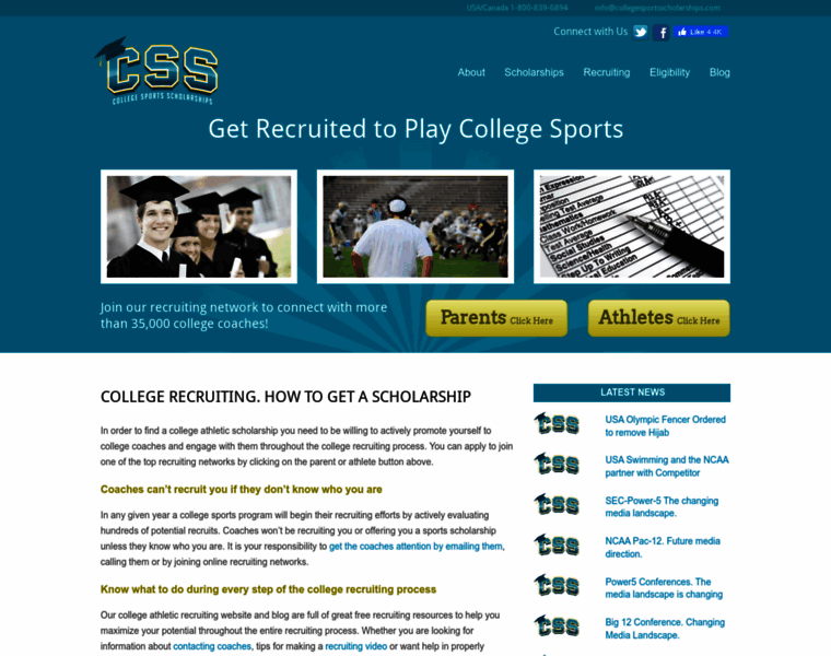 Collegesportsscholarships.com thumbnail