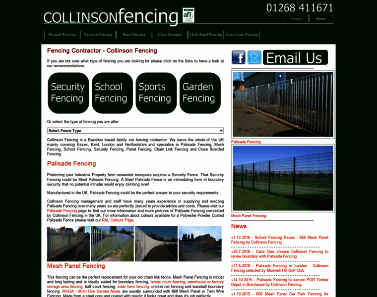 Collinsonfencing.com thumbnail