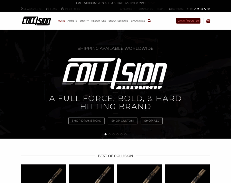 Collisiondrumsticks.com thumbnail