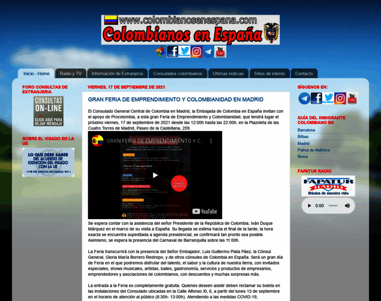 Colombiaenespana.com thumbnail