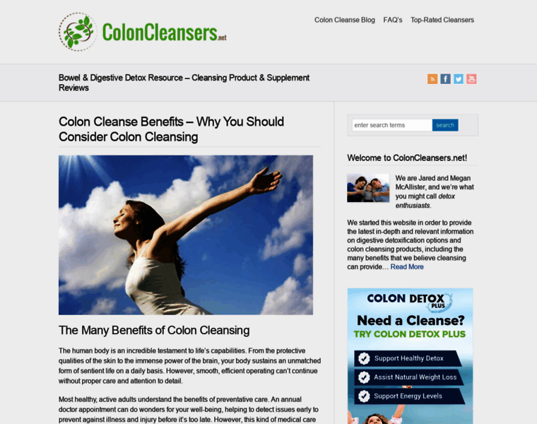 Coloncleansers.net thumbnail