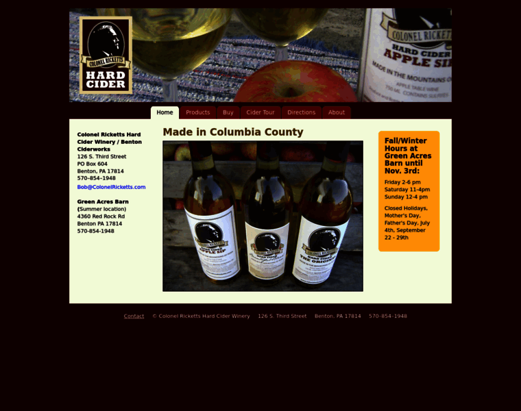 Colonelrickettshardciderwinery.com thumbnail