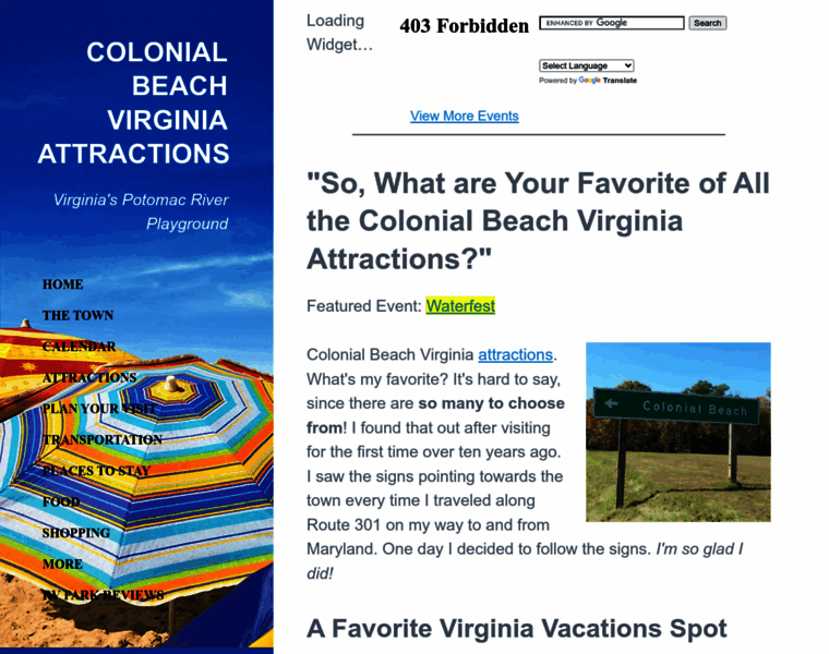 Colonial-beach-virginia-attractions.com thumbnail
