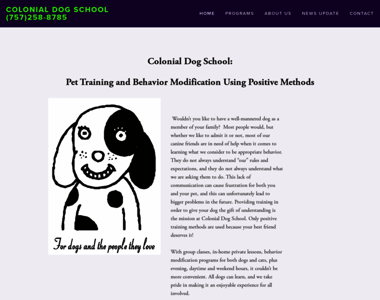 Colonialdogschool.com thumbnail