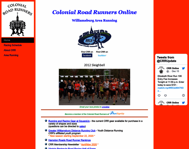 Colonialroadrunners.org thumbnail