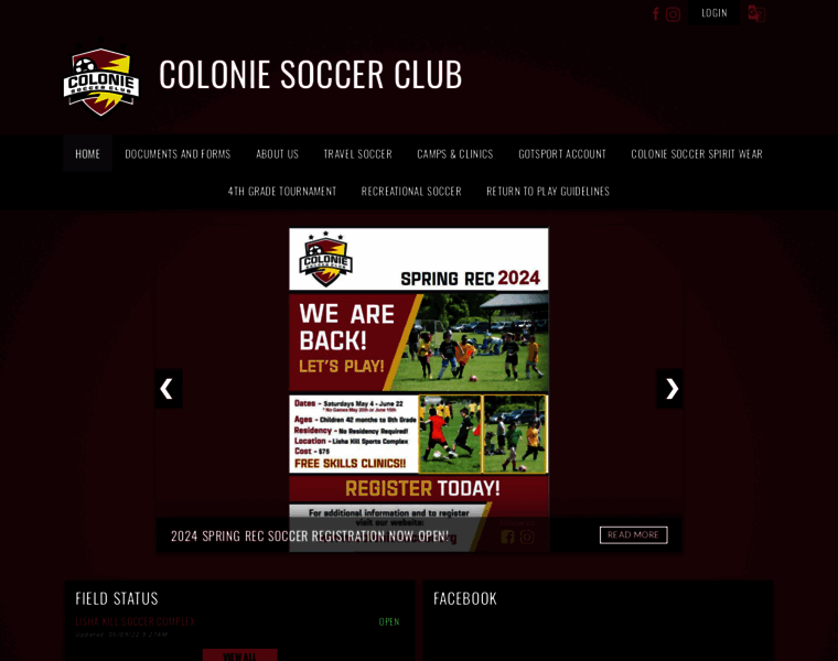 Coloniesoccer.org thumbnail