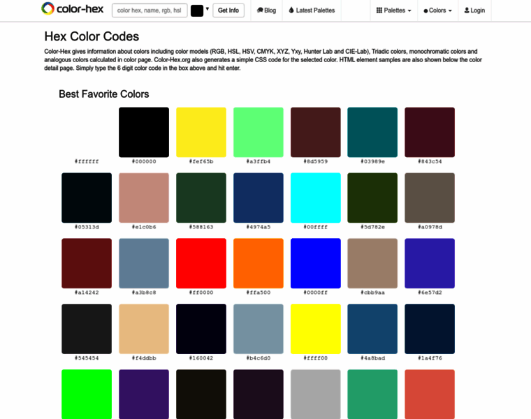 Color-hex.org thumbnail