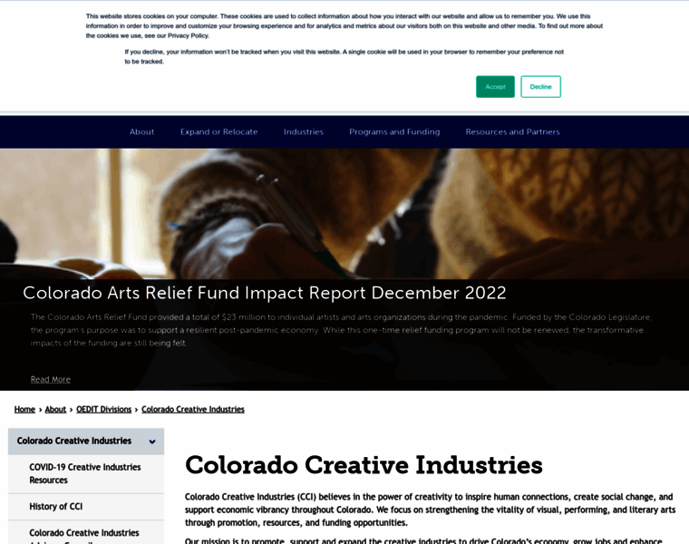 Coloradocreativeindustries.org thumbnail