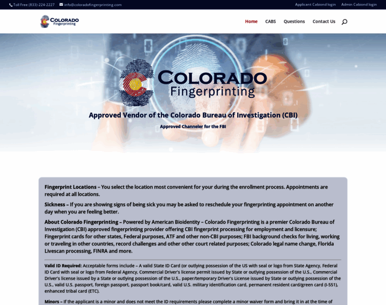 Coloradofingerprinting.com thumbnail
