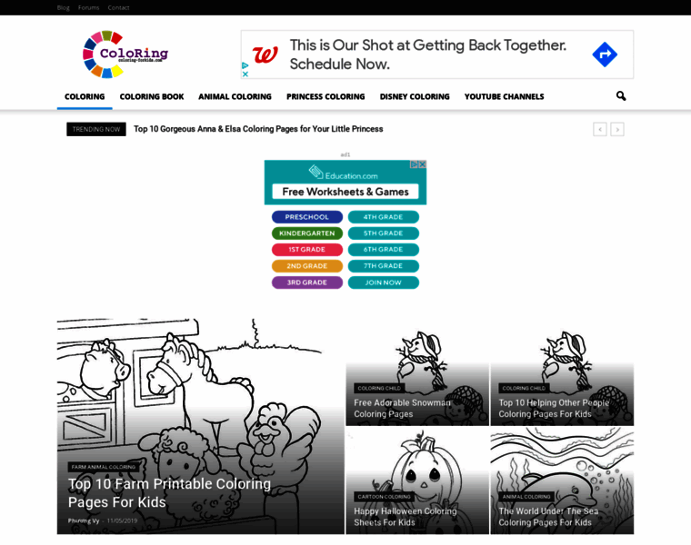 Coloring-forkids.com thumbnail