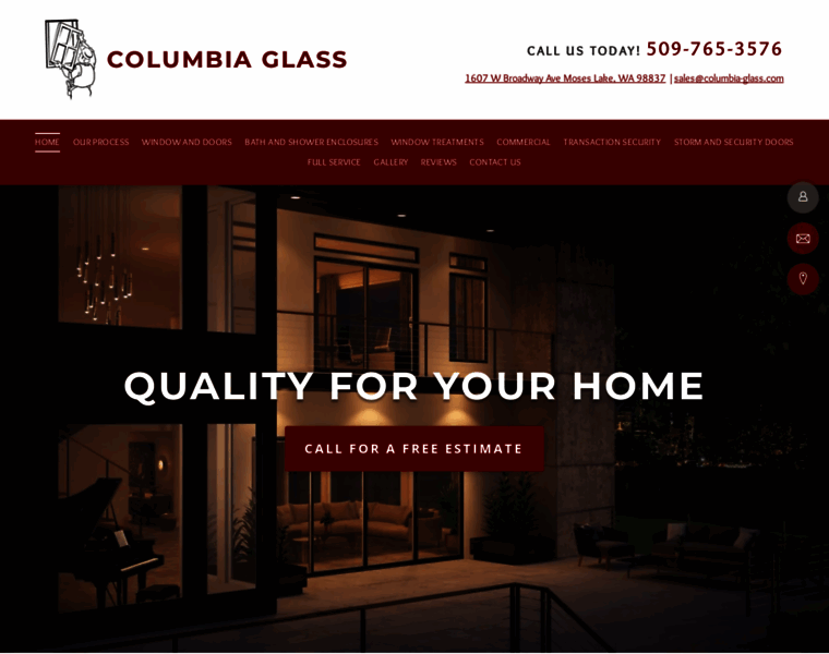Columbia-glass.com thumbnail