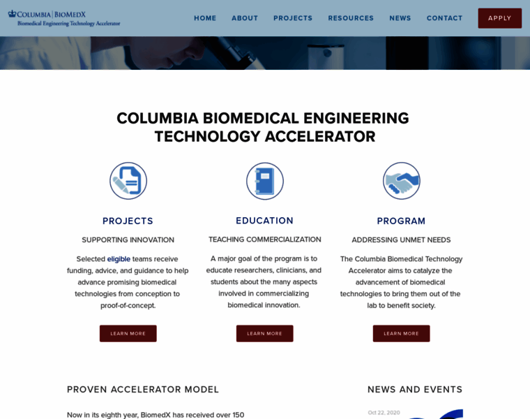 Columbiabiomedx.com thumbnail