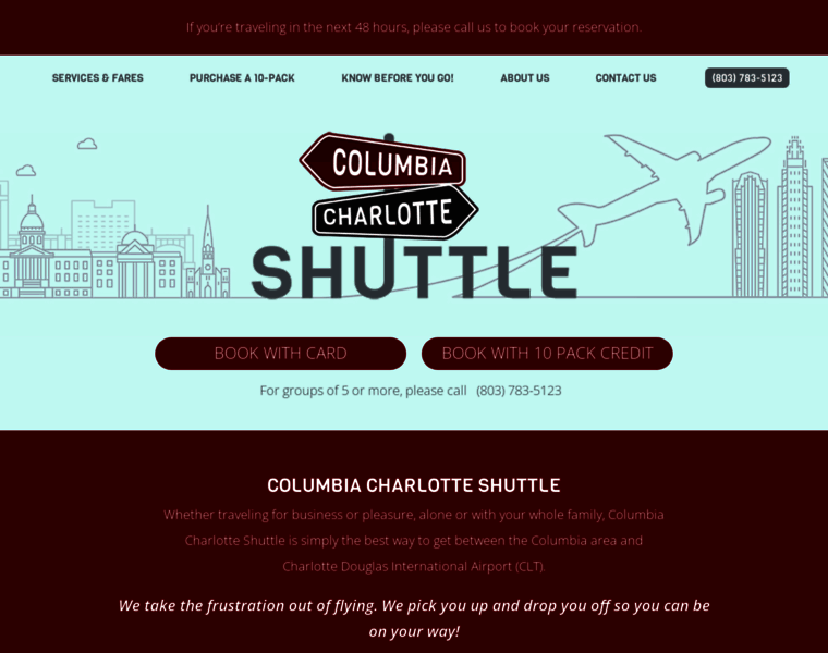 Columbiacharlotteshuttle.com thumbnail
