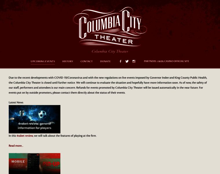 Columbiacitytheater.com thumbnail