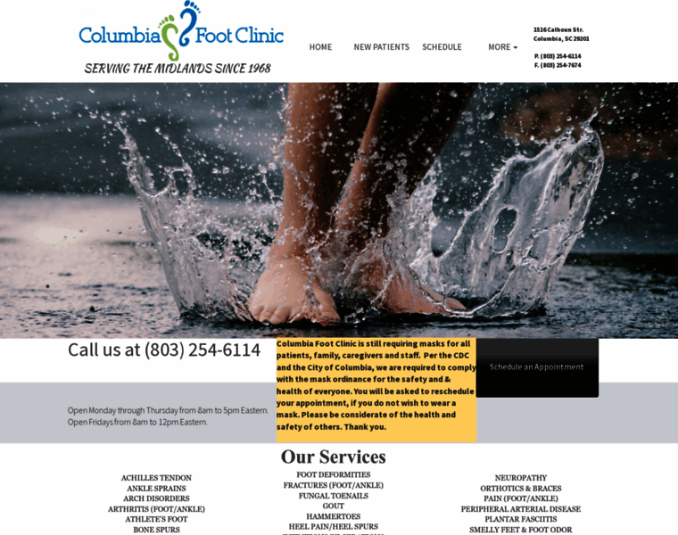 Columbiafootclinic.net thumbnail
