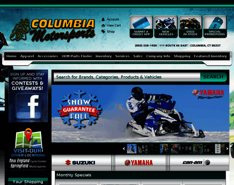 Columbiamotorsports.com thumbnail