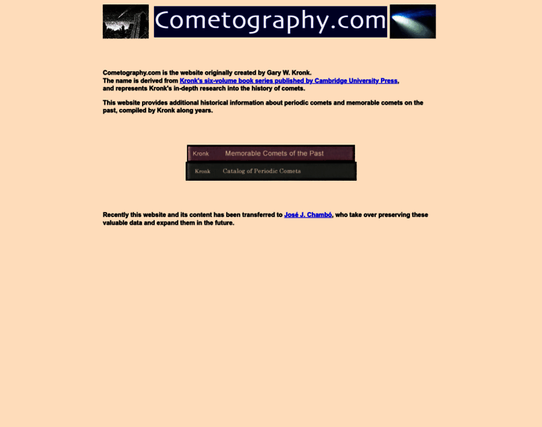Cometography.com thumbnail