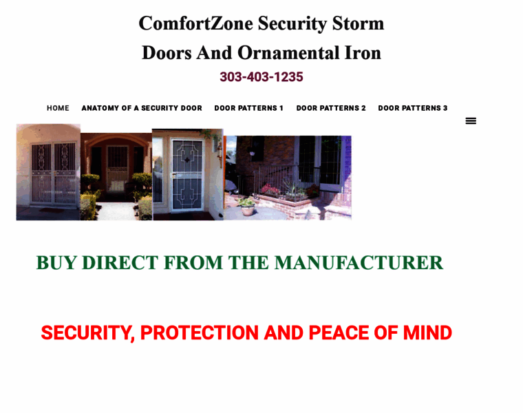 Comfortzonesecuritydoors.com thumbnail