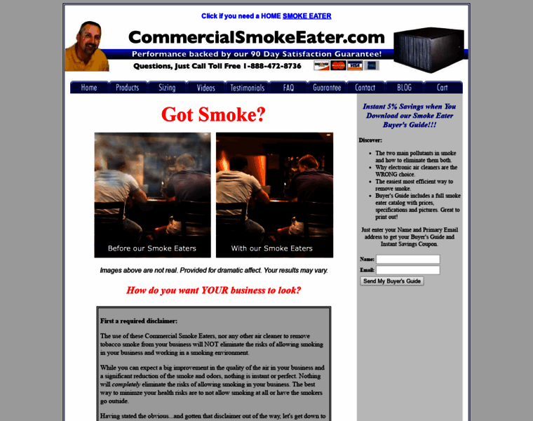 Commercialsmokeeater.com thumbnail