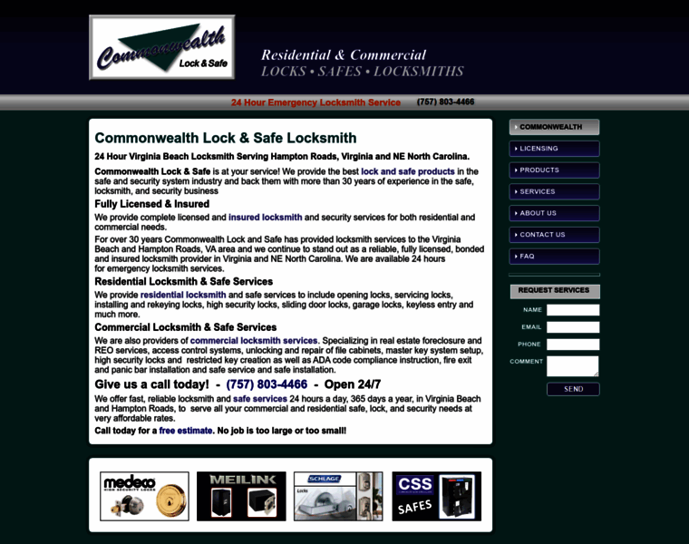 Commonwealthlockandsafe.com thumbnail