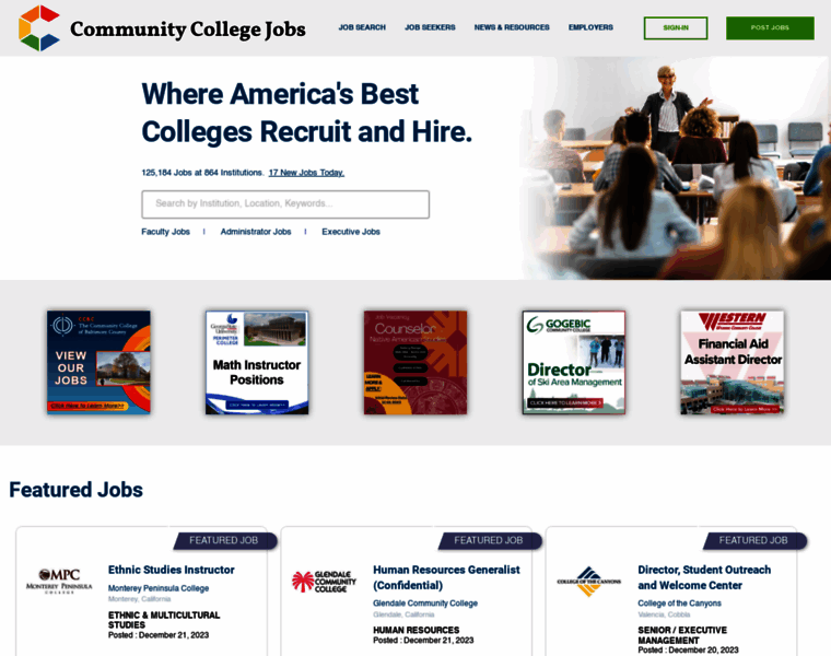 Communitycollegejobs.com thumbnail