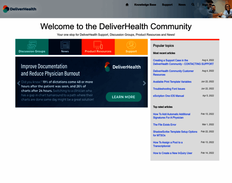 Communityportal.deliverhealth.com thumbnail