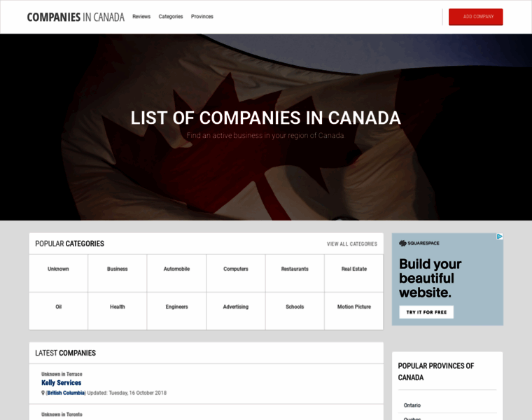 Companies-in-canada.com thumbnail