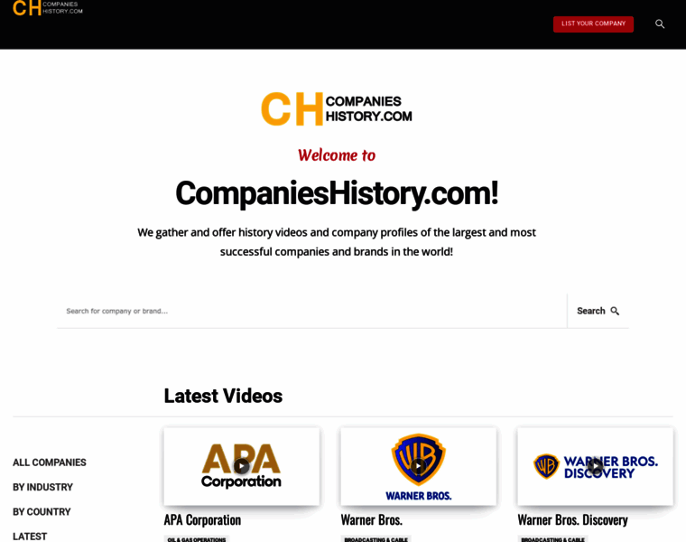 Companieshistory.com thumbnail