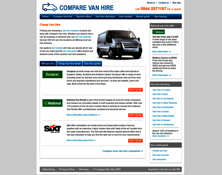 Compare-van-hire.co.uk thumbnail
