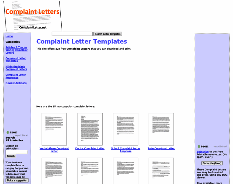 Complaintletter.net thumbnail