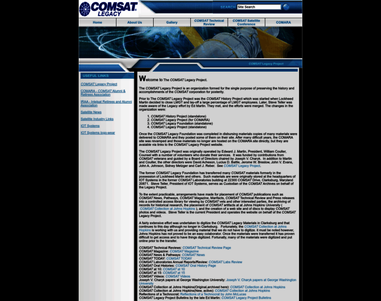 Comsat-history.org thumbnail
