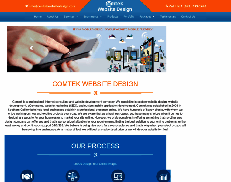Comtekwebsitedesign.com thumbnail