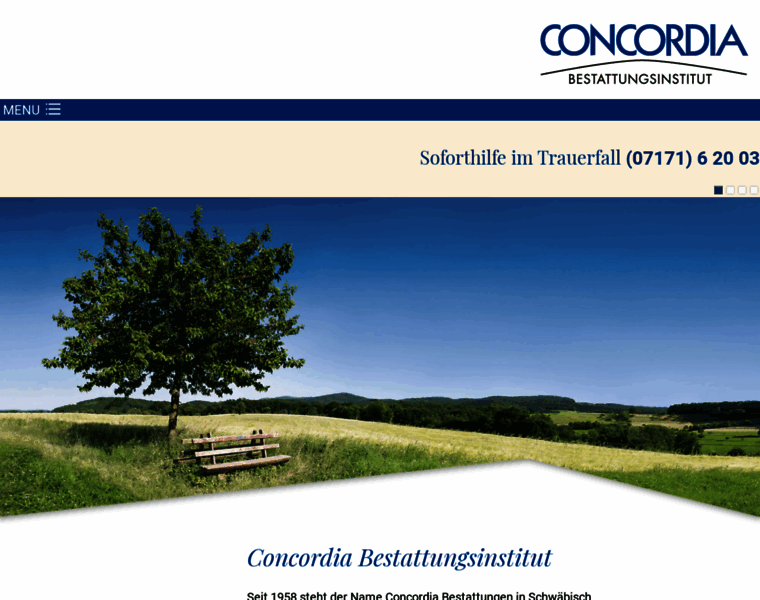 Concordia-bestattungen.de thumbnail