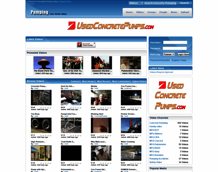 Concretepumpingvideos.com thumbnail