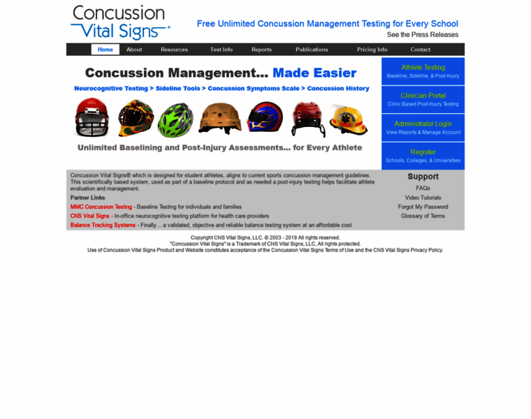 Concussionvitalsigns.com thumbnail