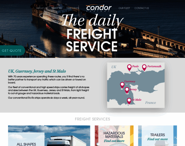 Condorferriesfreight.co.uk thumbnail