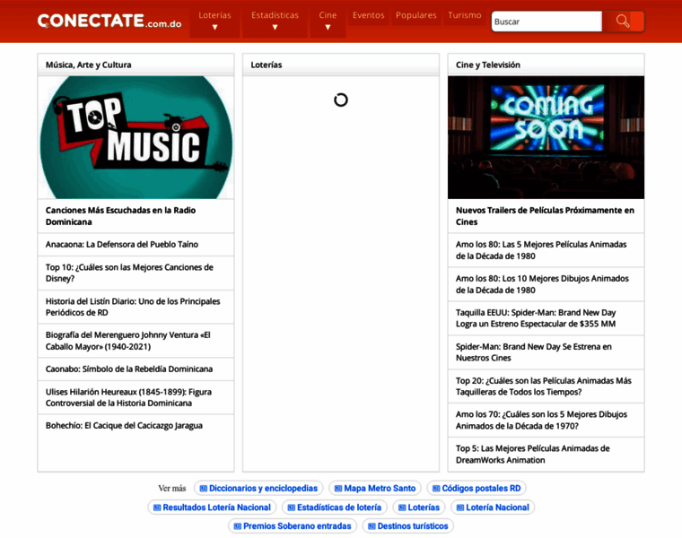 conectate.com.do at WI. Conectate.com.do | Loterías, Turismo y Noticias ...