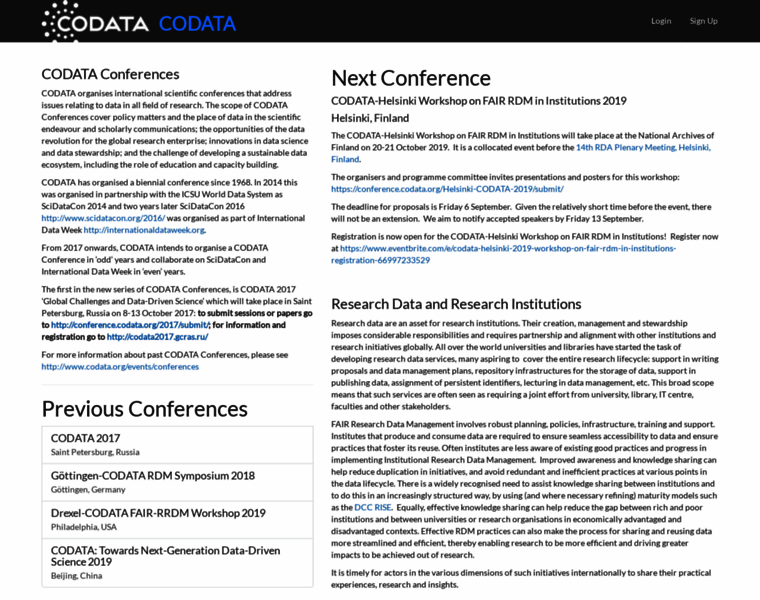 Conference.codata.org thumbnail