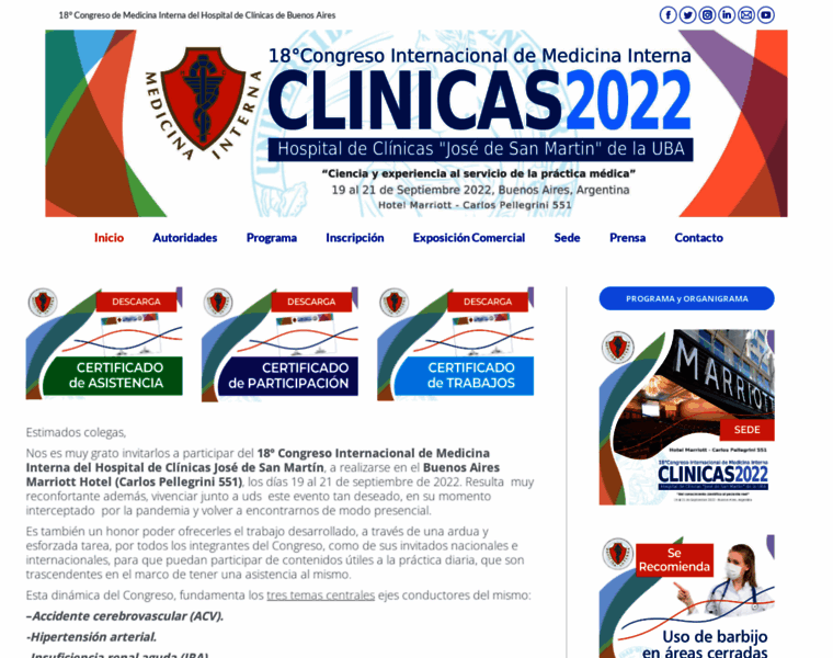 Congresoclinicas.com.ar thumbnail