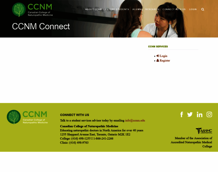 Connect.ccnm.edu thumbnail
