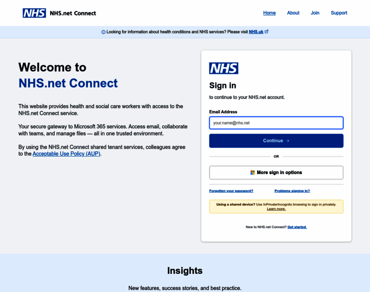 connect.nhs.net at Website Informer. Visit Connect Nhs.