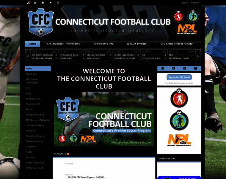 Connecticutfootballclub.com thumbnail